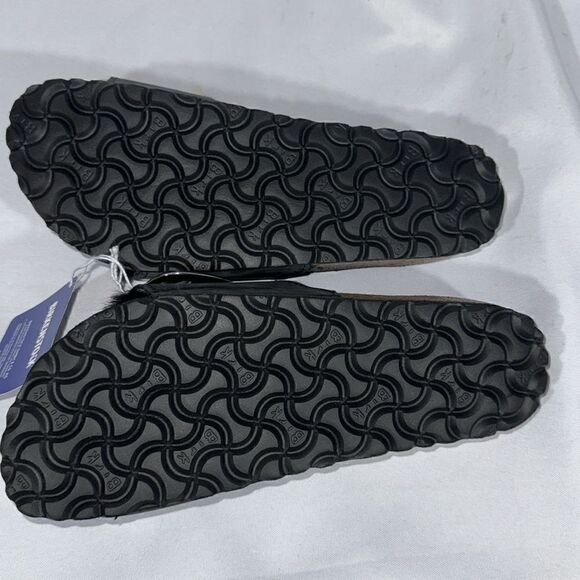BIRKENSTOCK MADRID SHEARLING BIG BUCKLE SANDALS BLACK NEW NWT - Picture 10 of 12